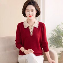 时尚休闲女装妈妈装毛衣针织衫品质之选，细腻柔软日常通勤款