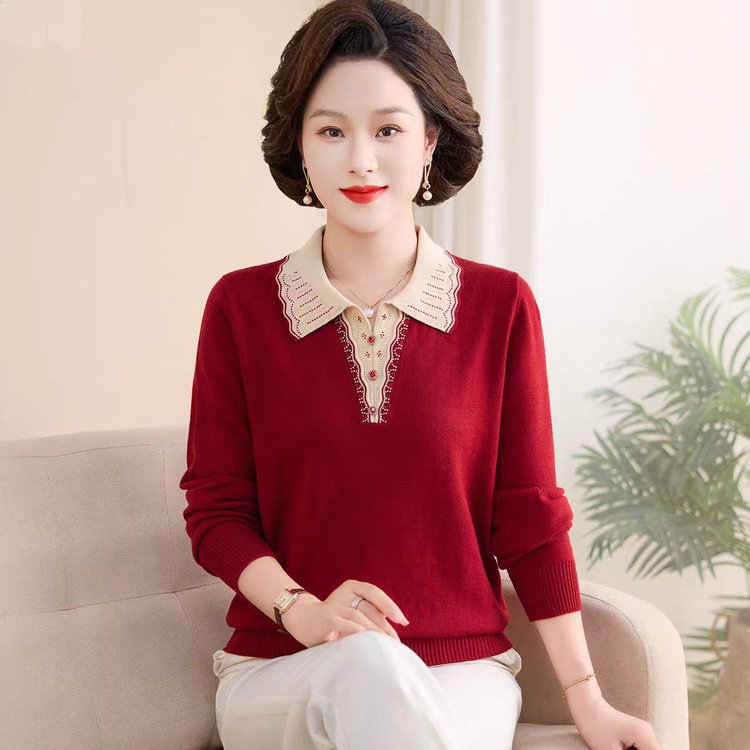时尚休闲女装妈妈装毛衣针织衫品质之选，细腻柔软日常通勤款