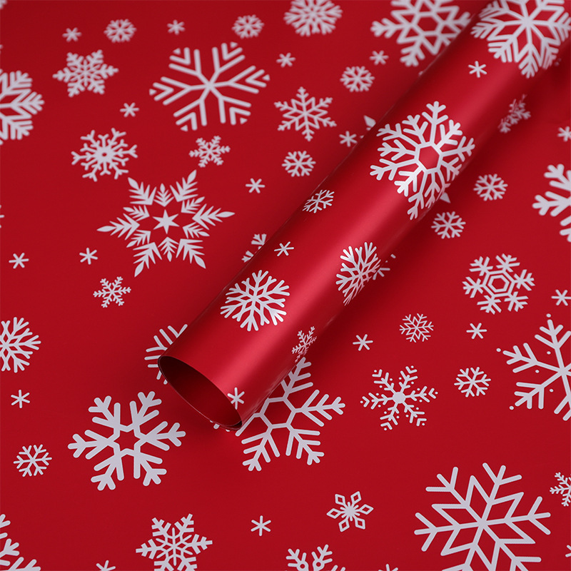 Papel de Envoltura Impermeable de Navidad para Flores y Regalos de Película Perlada