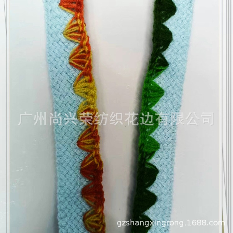 彩线包边花边 棉质白底黑线包边带 源头批发棉质包边带