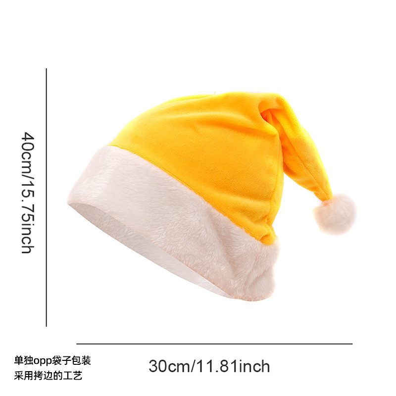 新しいクリスマス帽子成人クリスマス装飾品超柔らかい水晶生地クリスマス祭りパーティー衣装用品|undefined