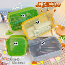 新款网纱内胆包化妆包随身小号便携大容量简约口红包洗漱包收纳袋