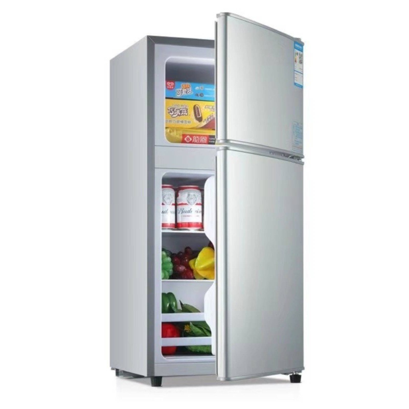 Sea l? 128L mini frostless small refrigerator double door refrigerated frozen home small dormitory rental first -class energy saving