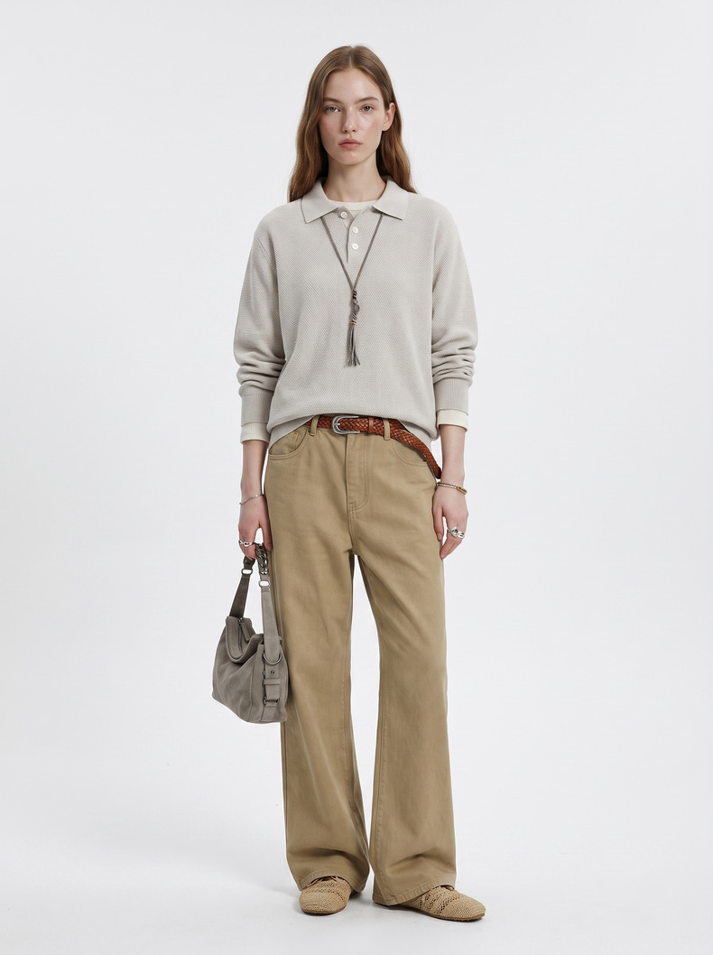 Inflation Polo Collar Knit Sweater