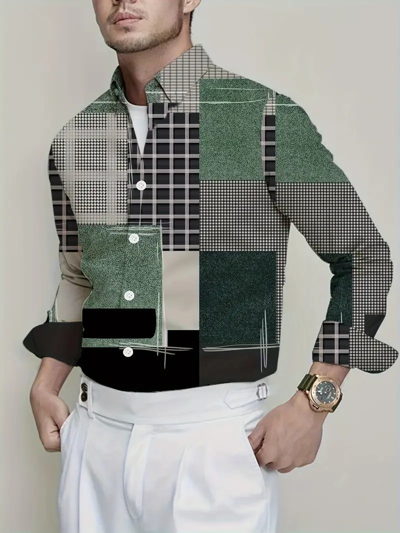 Comercio exterior europeo y americano Amazon 2025 nueva tendencia de la moda casual todo fósforo camisa de manga larga de alta calidad MB12