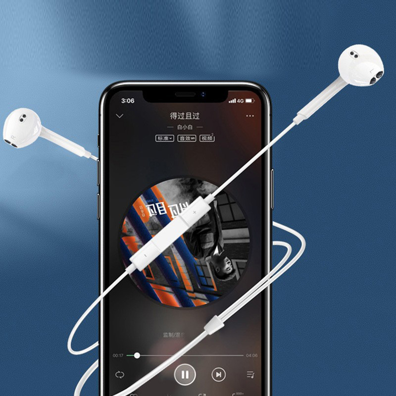 3m2 alargar auriculares con cable para teléfonos móviles 3.5mm general inteligente llamada en vivo sintonización auriculares tipo auriculares al por mayor