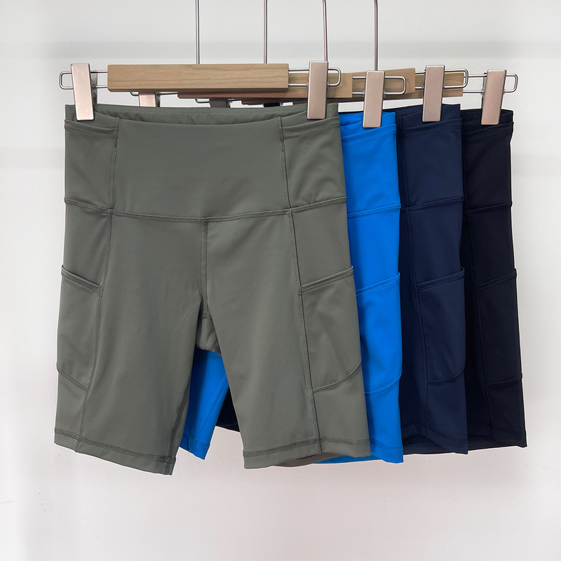Lulu same style FF series 8 inch cycling pants pair version fitness sports shorts high elastic tight training shorts