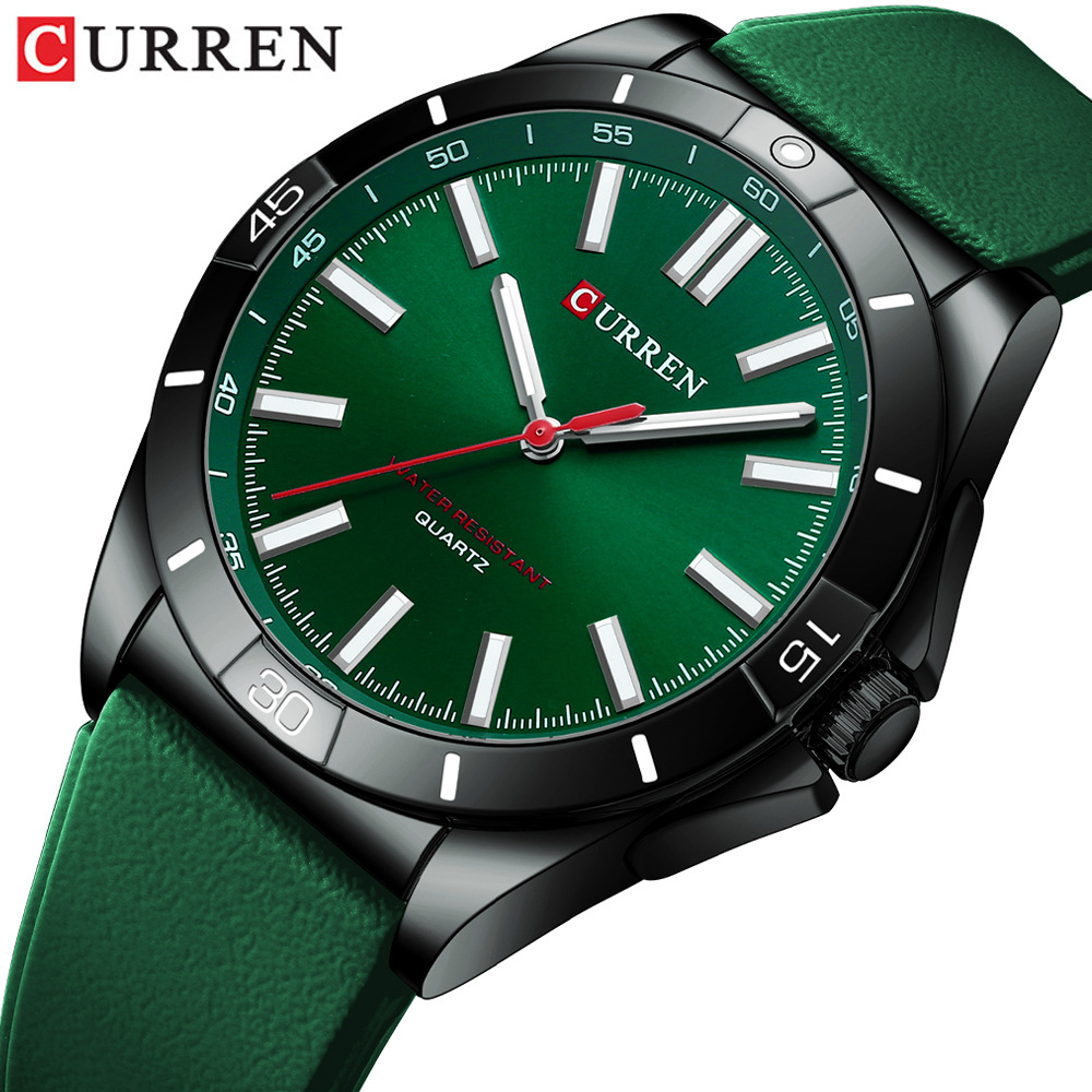 Curren Carian 8449 reloj deportivo para hombre cinta reloj de cuarzo de esfera grande Reloj transfronterizo