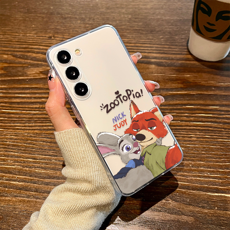 Zootopia Suitable for Samsung S23 Mobile Phone Case Galaxy S24+ Transparent Ultra Premium S22 Cartoon Zootopia Suitable for Samsung S23 Mobile Phone Case Galaxy S24+ Transparent Ultra Premium S22 Cartoon