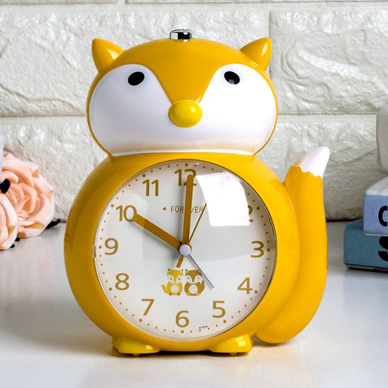 Cartoon Talking and Singing Silent Night Light Bedside Bedroom Clock for Children and Students Multifunctional Voice Alarm Clock