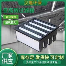 车间亚高效过滤器W型亚高效过滤器大风量组合式亚高效空气过滤器