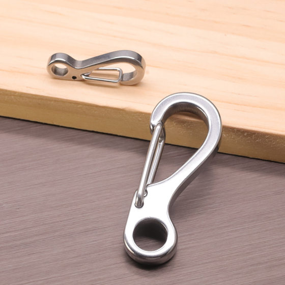 Lindu stainless steel dog buckle S-shaped mini spring car key hook mountaineering buckle luggage accessories wholesale