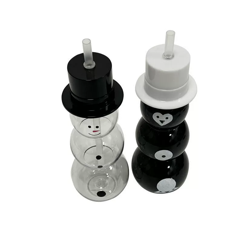 Рождественские украшения пряничный чай с молоком чашка пластиковая бутылка pet пищевого качества самодельный напиток креативный холодный напиток чашка