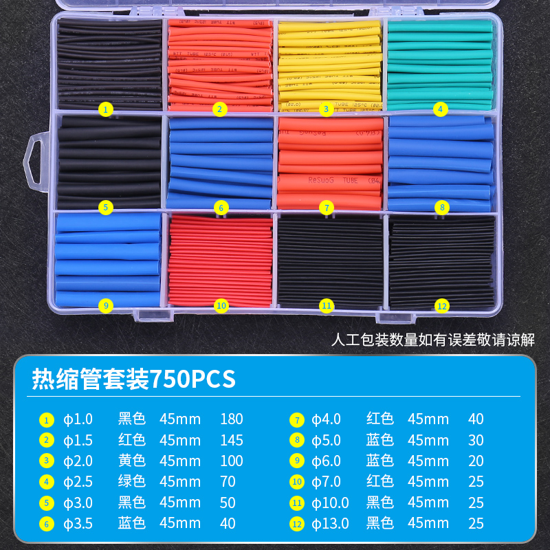 750 colores (en caja) 2 veces la contracción