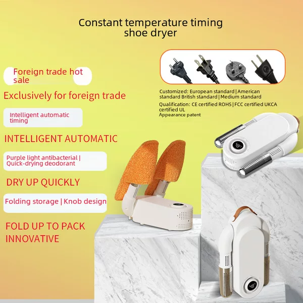 Cross-Border Intelligent Quick-Drying Shoe Dryer with Purple Light for Effective Deodorization, Timed Constant Temperature Automatic Shoe Dryer