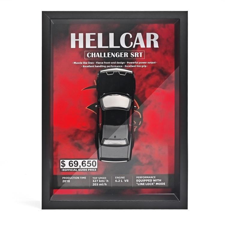 Pintura colgante tridimensional, modelo de coche de aleación, decoración exquisita de alta gama, decoración de pared para el hogar, decoración de modelo de regalo para niño con luz, transfronterizo