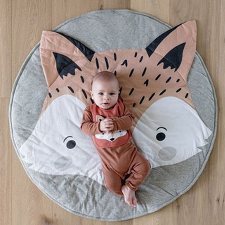 New Nordic Style Fox Children's Carpet Baby Crawling Mat Fox Children's Carpet Creative Cartoon Mat