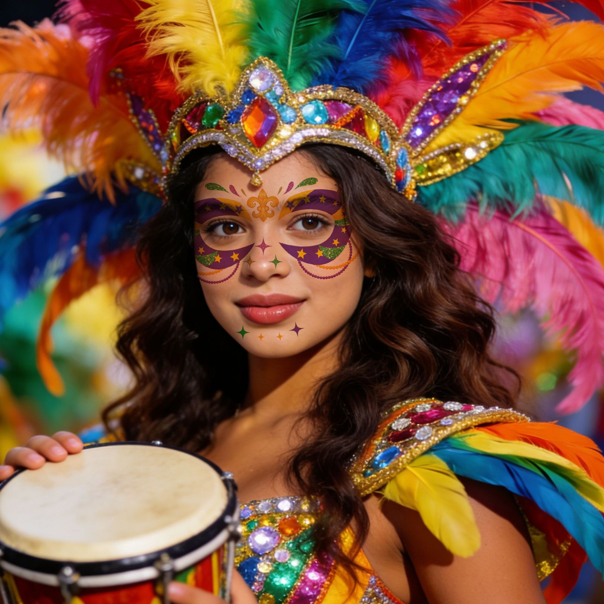 Tatuajes Temporales Faciales para Carnaval Papel de Transferencia de Agua para Fiesta de Disfraces