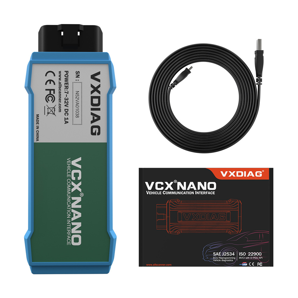 跨境VXDIAG VCX NANO OBD2 适用于大众 WIFI/USB V5.1.6/V7.1.1