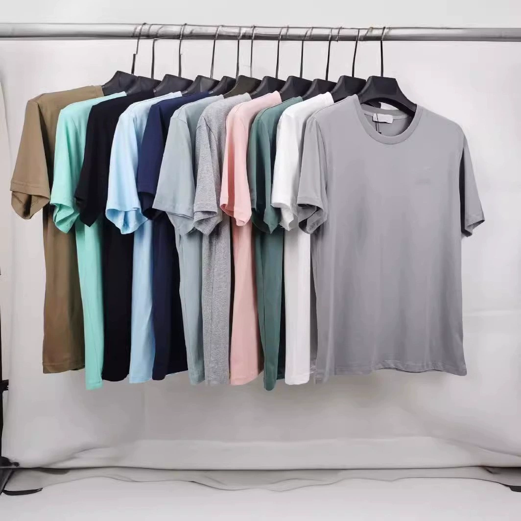 Трансграничные поставки летом новый сплошной цвет грудной патч небольшой стандарт с короткими рукавами для мужчин и женщин