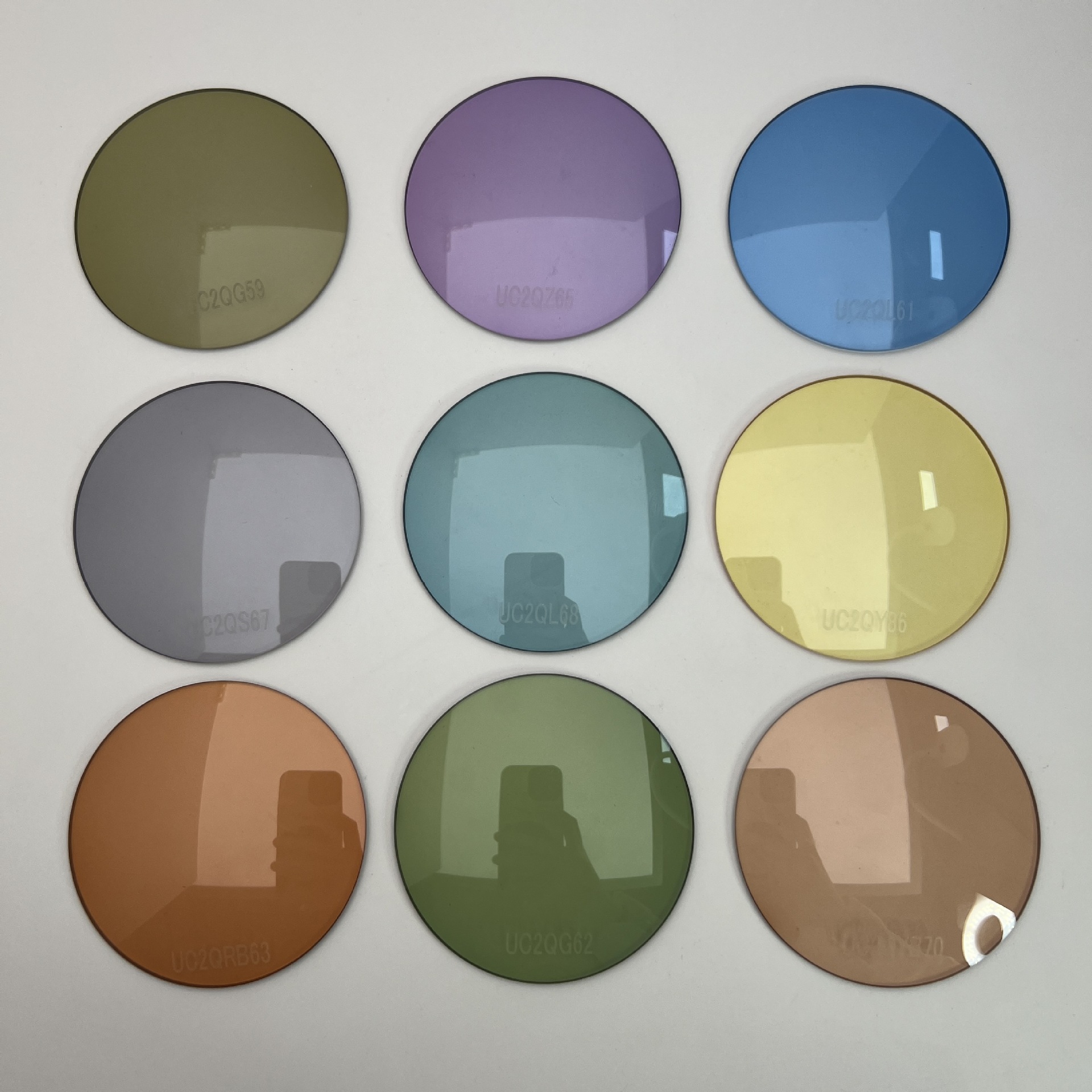 PC nylon solid color lens sun lens various colors bright supports custom sample making quality guaranteed