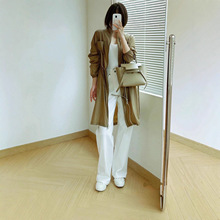 25秋AG女款功能型轻薄款抽绳收腰中长款立领风衣休闲百搭防晒外套