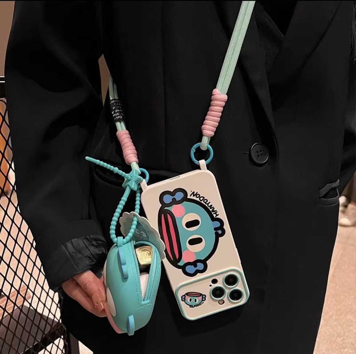 Pez lindo feo de dibujos animados para iphone15 diagonal 16ProMax bolsa de pescado 13 Apple 14 funda para teléfono móvil 15PM nuevo