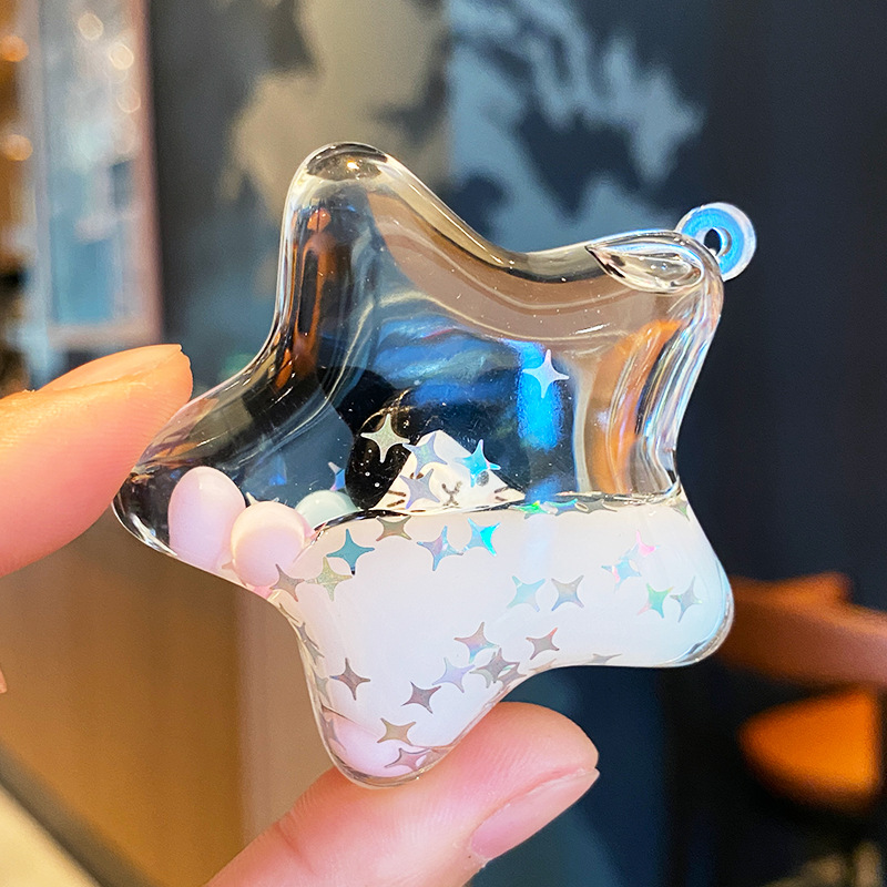 Porte-clés bouteille de sable liquide en forme de chat mignon pour femmes, pendentif de sac à dos créatif de dessin animé, petit ornement exquis pour enfants_voghion.com