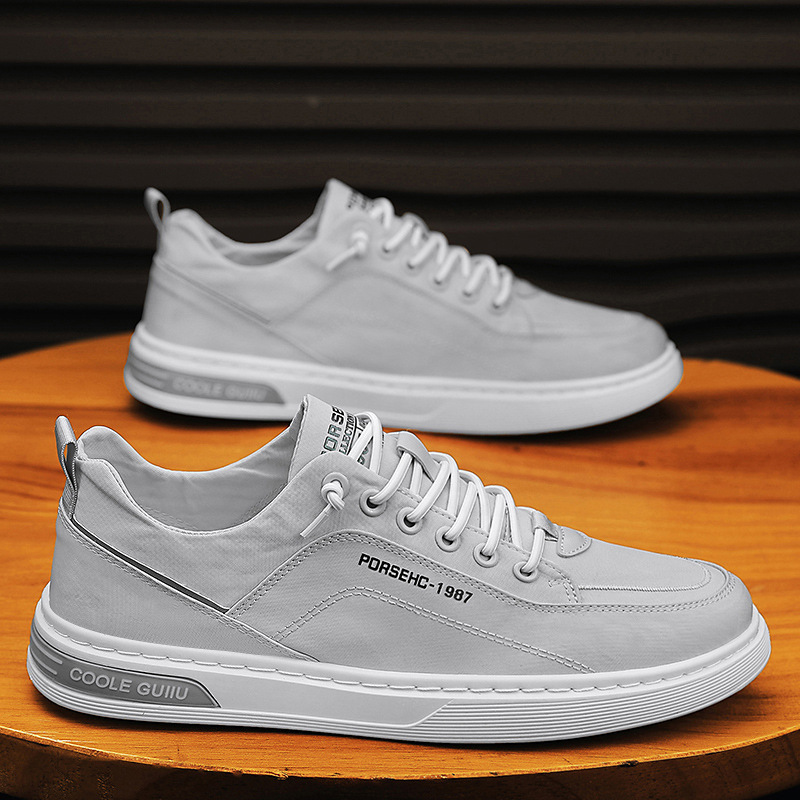 Tenis de Lona Sin Cordones para Hombre Transpirable con Suela de Caucho para Trabajo