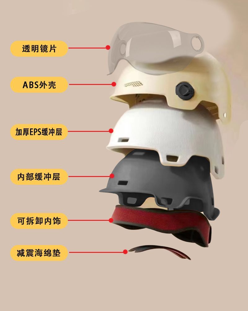 Wholesale of new 3C certified electric motorcycle helmets, suitable for both men and women, with dual visors and designed for electric scooters