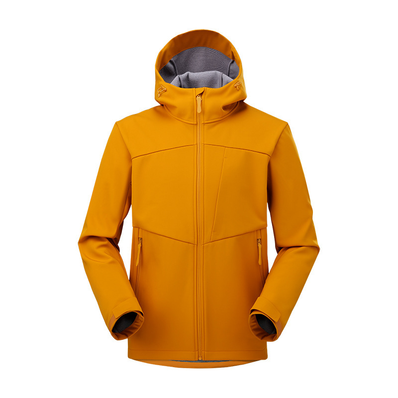 Shanmi Softshell Jacket with Technical Fabric, Windproof, Waterproof, and Stain-Resistant, Outdoor Hooded Jacket for Men and Women, Outdoor Fashion