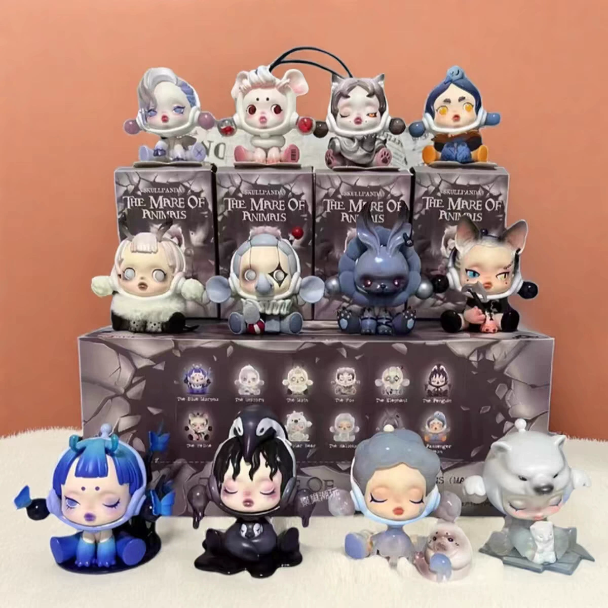 Блайнд-бокс POPMART Skullpanda SP7, серия «Пожирающие сны», коллекционная фигурка ручной работы