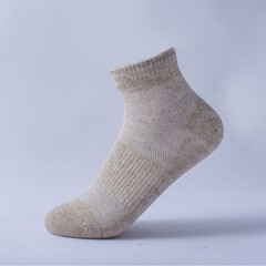 亚麻短筒袜子简约运动袜透气商务麻袜低帮男袜哈尔滨厂家批发舒适