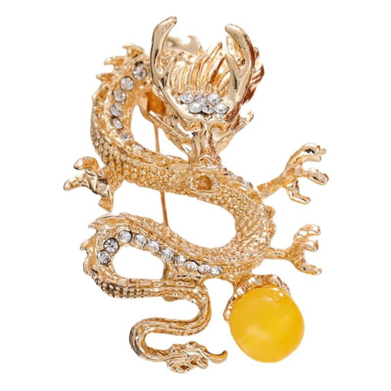 Domineering chino dragón broche hombres y mujeres de alta gama nacional moda pin elegante ramillete elegante traje abrigo accesorios moda
