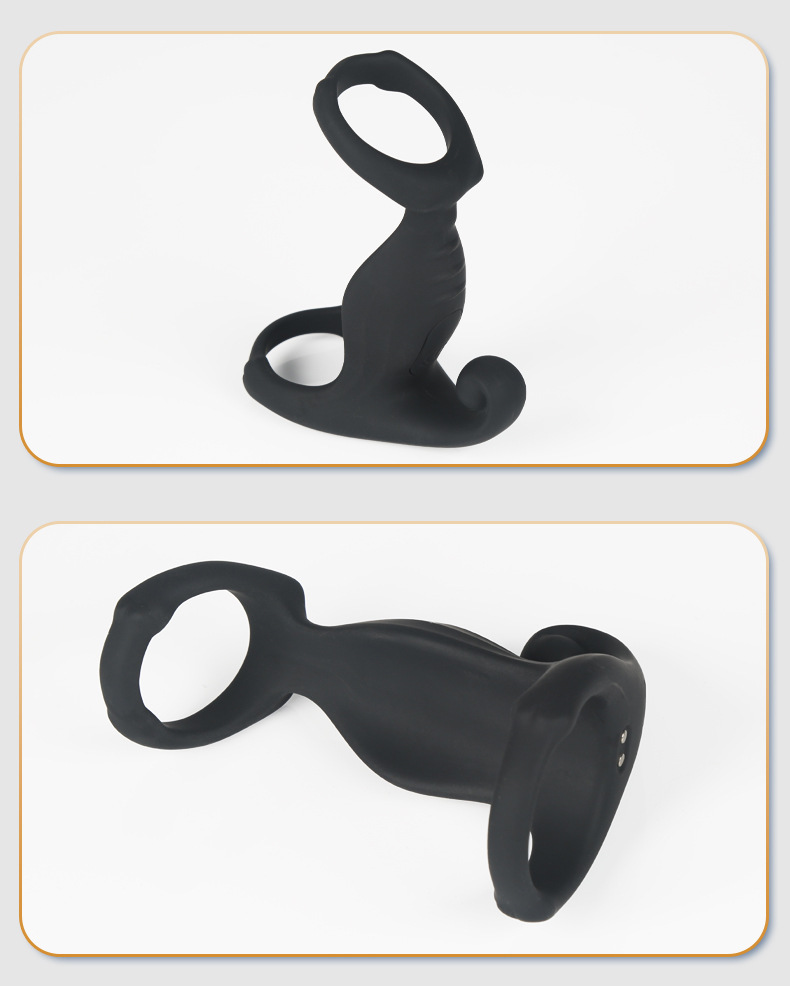 Black Panther App-Controlled Dual-Ring Vibrating Cock Ring for Couples — detail image 27