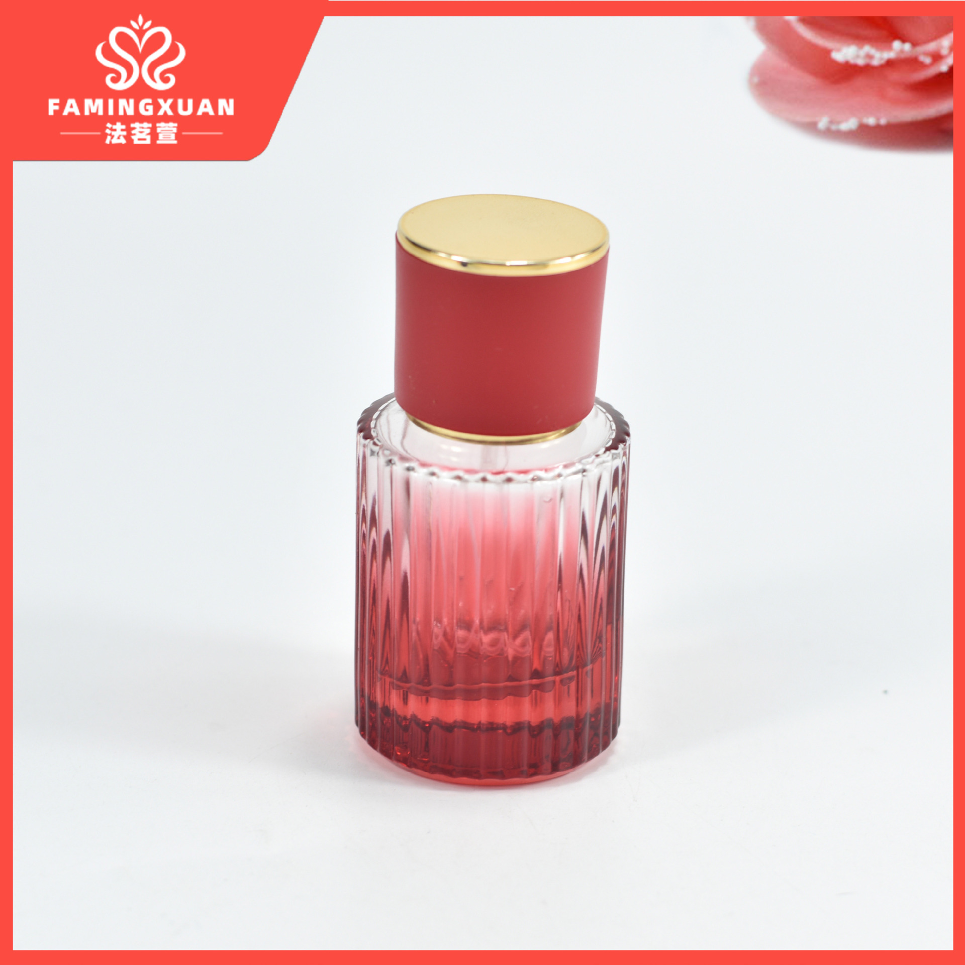 Faimingxuan sub-embalaje botella vacía botella de vidrio a granel perfume botella vacía 30ML de vidrio de color spray perfume botella vacía