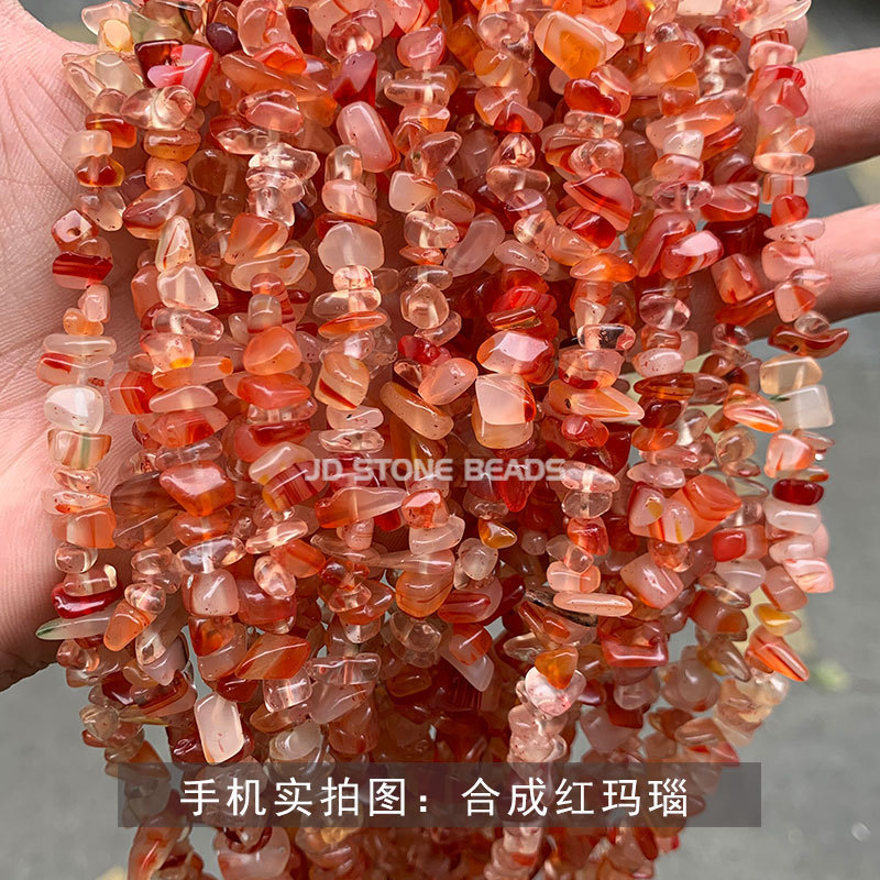 結晶典ジュエリー5-8mm水晶瑪瑙砂利diyアクセサリーアクセサリー穴があります。|undefined