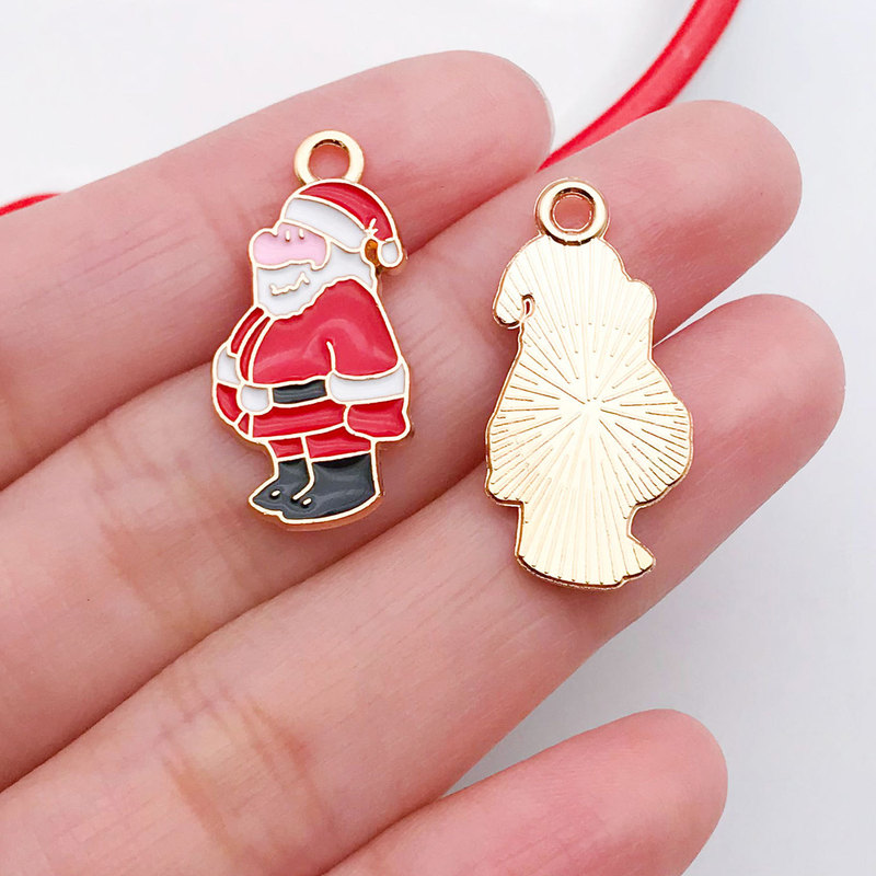 30種類のクリスマスツリーを混ぜた老人雪花ヘラジカ滴油合金ペンダント手作りdiyペンダントアクセサリー|undefined