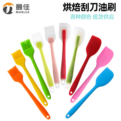 goods in stock trumpet Silicone Brush Oil brush one silica gel scraper barbecue brush food Brush Baking tool