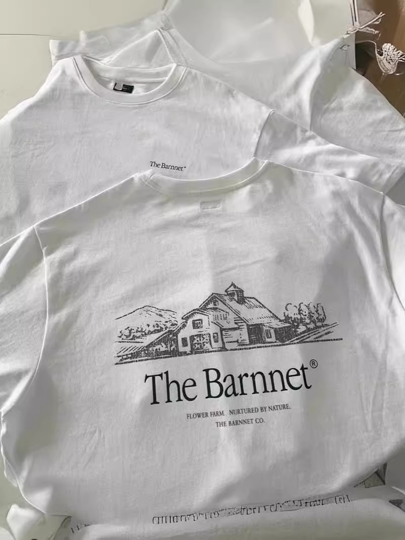 在庫あり~ 韓国東大門八奶t プリント入りゆったり純綿ラウンドネック半袖Tシャツ(女性用)