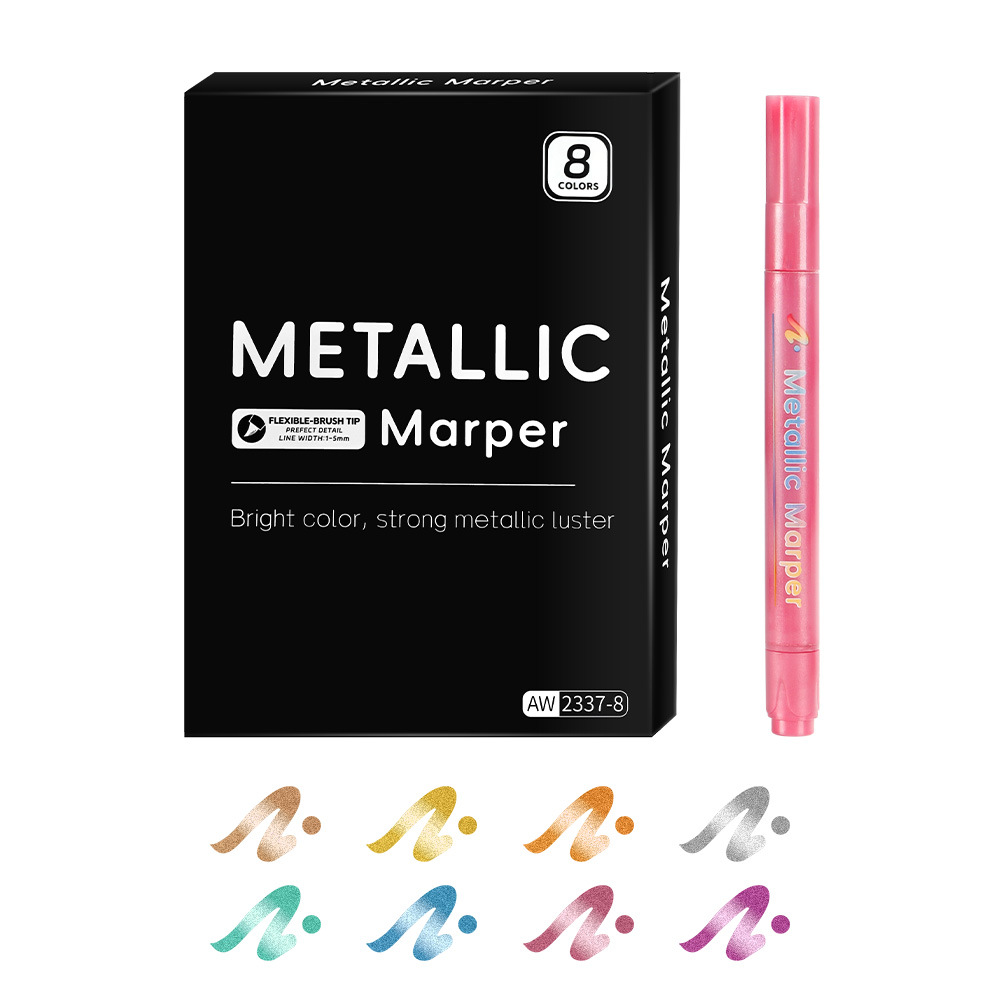 Cabeza dura metal hasta mecha modelo de pintura de pintura de color marcador pluma set diy marca de graffiti pluma