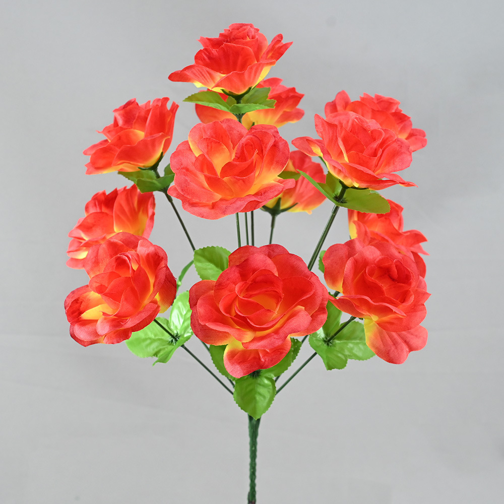 Rosas Artificiales Enviadas de Fábrica, 12 Cabezas de Rosa Pequeñas para Arreglos Florales, Decoración de Bodas, Flores Artificiales al por Mayor