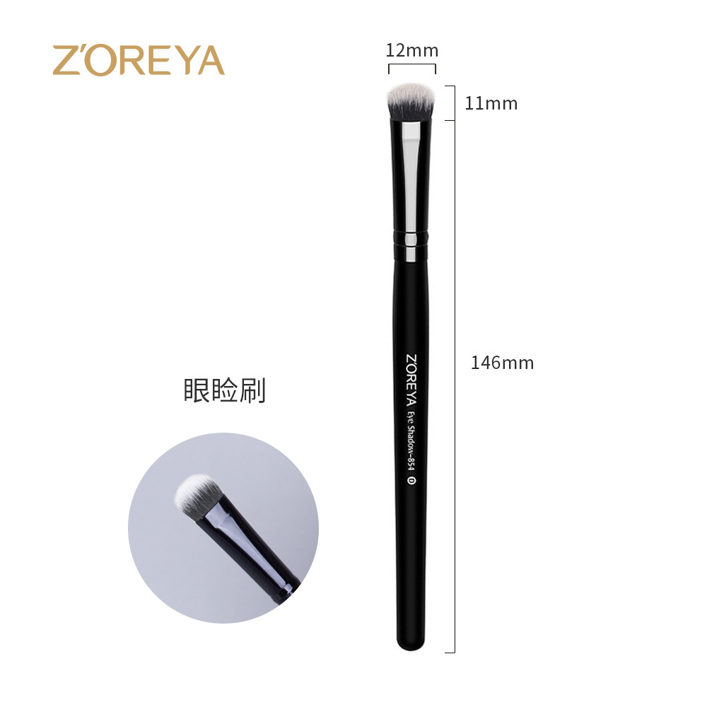 Juego de herramientas de belleza Zhuoerya al por mayor pincel de base de rubor de sombra de ojos negro 15 juegos de pinceles de maquillaje Cangzhou