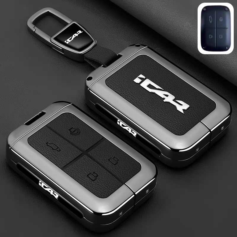 Suitable for Chery ICAR V23 key case, V23 pickup physical Bluetooth remote control protective cover, car key pouch for men and women