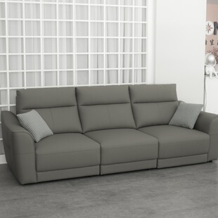 Zhiguang modern simple electric multifunctional sofa retractable living room straight row leather sofa factory wholesale