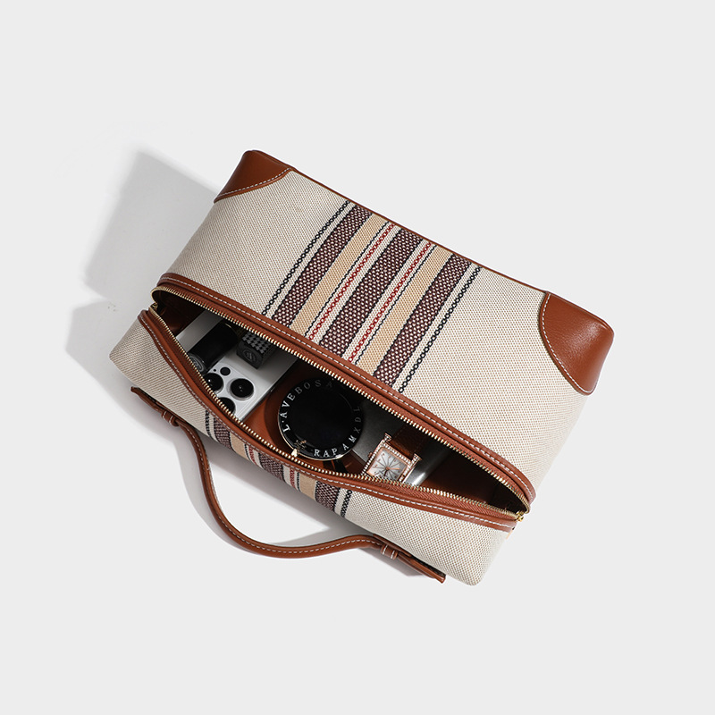 Women's Canvas Mini Bag 2025 Summer New Arrival Korean Style Fashion Single Shoulder Crossbody Casual Versatile Square Bucket Bag - Thumbnail 4