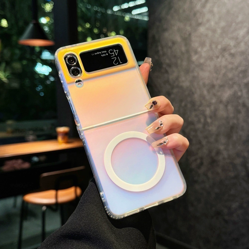 Samsung, совместимый с GalaxyZFlip6 прозрачный чехол для телефона, GalaxyZFlip5, GalaxyZFlip3, защитный чехол, 4
