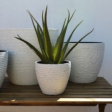 花盆陶瓷批发北欧风特大号高筒塑料简约发财树散尾葵仿水泥大口径