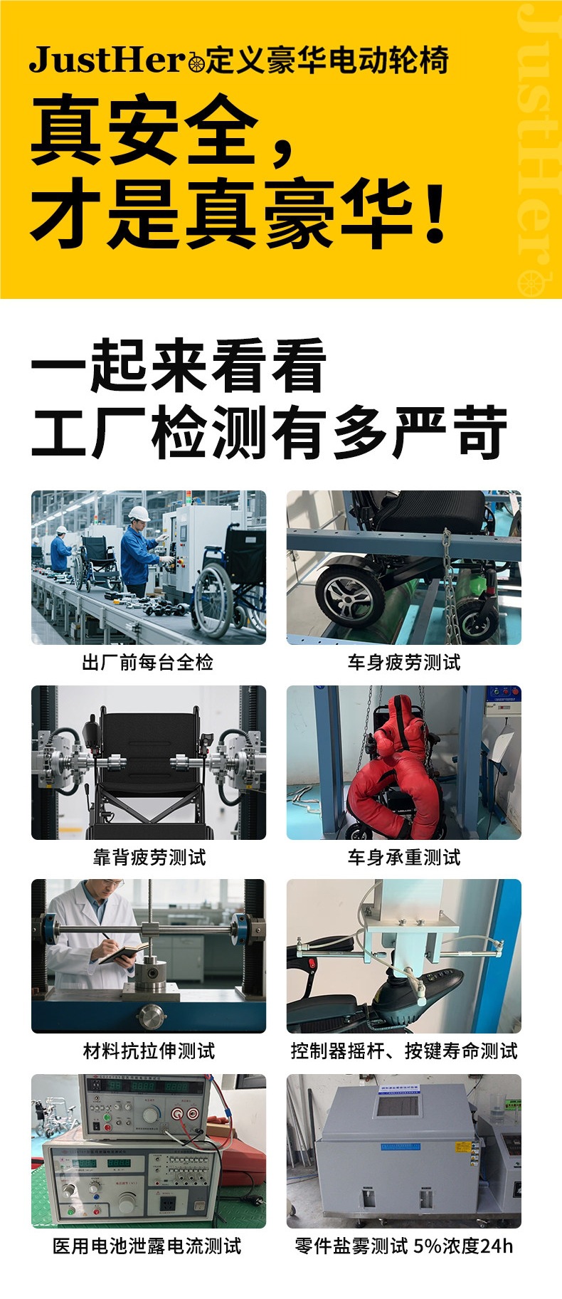 Justhero Electric Wheelchair, Intelligent and Fully Automatic, Foldable and Lightweight Seat for the Elderly, Widened Four-Wheel Mobility Scooter