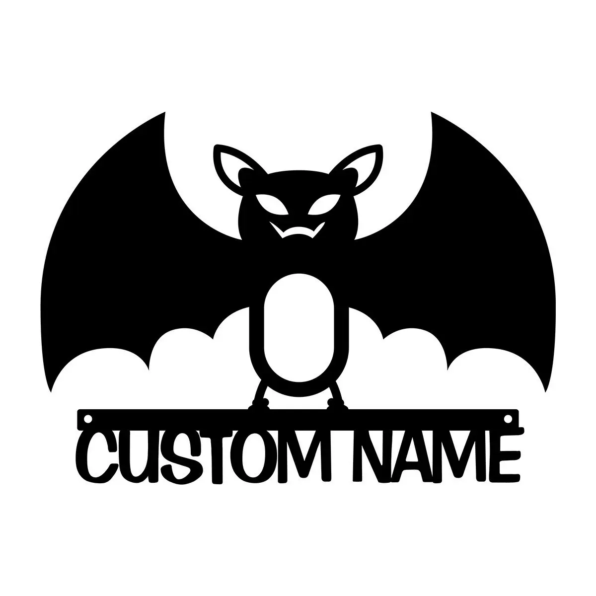 亚马逊跨境万圣节蝙蝠装饰品壁挂镂空艺术品礼物热销铁艺壁挂